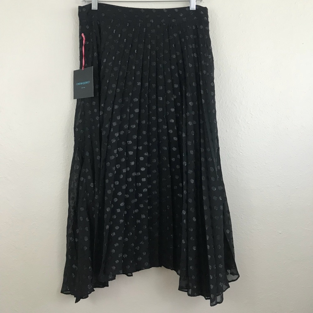 NWT Cynthia Rowley Pleated Midi Skirt